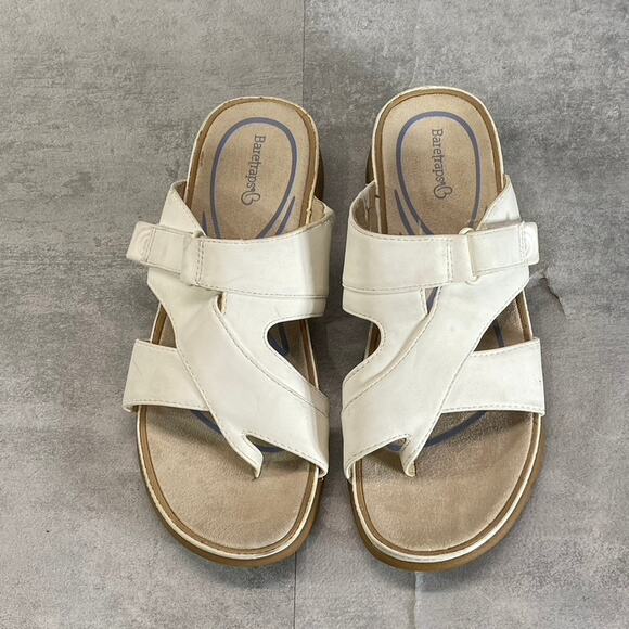 BARETRAPS Women's White Nalani Slip-Resistant Round-Toe Toe-Loop Slide Sandals - Picture 4 of 11